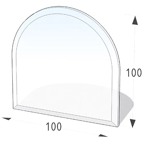 Lienbacher Stakleni podložak za kamin (100 x 100 cm, Savijeni oblik)