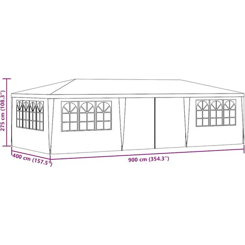  Profesionalni &amp;scaron;ator za zabave 4 x 9 m plavi 90 g/m&amp;sup2; Slike