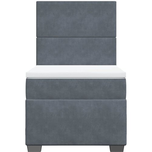 Box spring krevet s madracem tamnosivi 90x190 cm bar&amp;scaron;unasti Slike