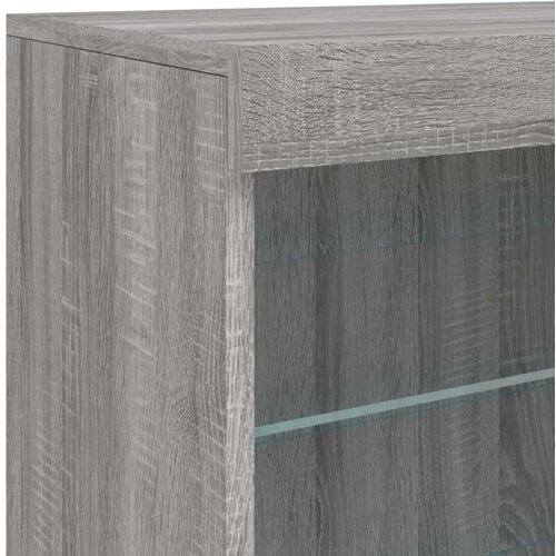  Komoda z LED lučkami siva sonoma 181,5x37x67 cm Slike