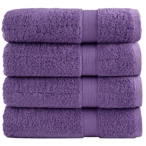 vidaXL Premium brisače 4 kos vijolična 70x140 cm 600 g/m2 100 % bombaž Cene