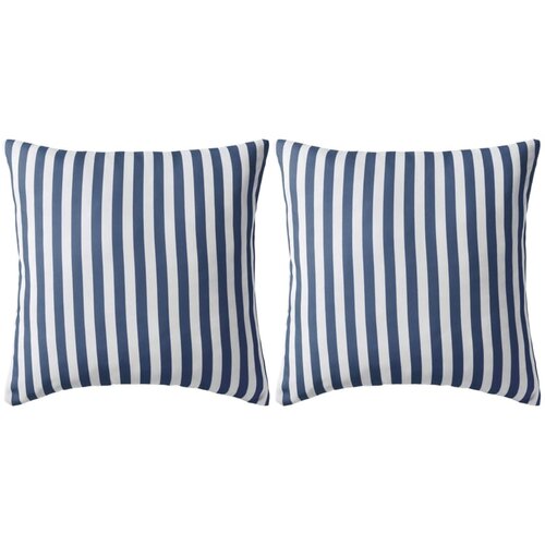 vidaXL Vrtni jastuci s prugastim uzorkom 2 kom 45 x 45 cm mornarsko plavi Cijene