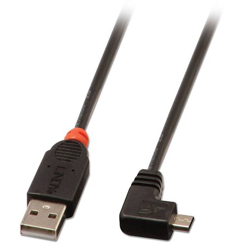 Lindy USB kabel USB 2.0 USB-A vtič\, USB-mikro-B vtič 0.50 m črna 31975, (20417062) Cene