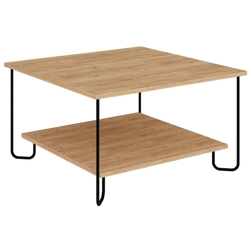 Marckeric Mizica z mizno ploščo v hrastovem dekorju v naravni barvi 80x80 cm Tonka – Cene