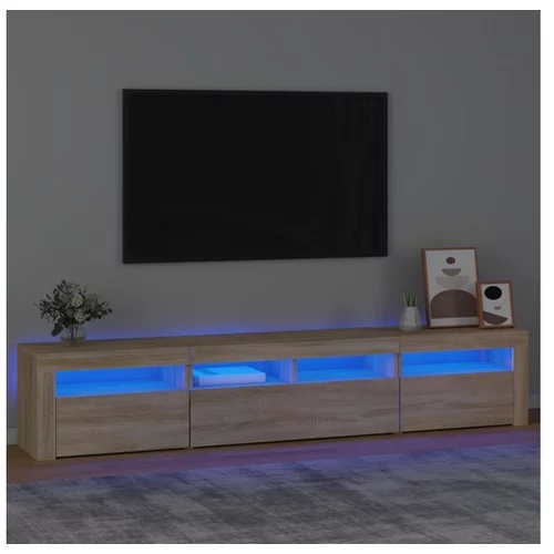  TV omarica z LED lučkami sonoma hrast 210x35x40 cm