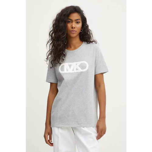 Michael Kors Pamučna majica za žene, boja: siva