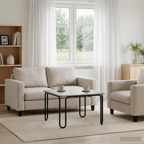  Stolić za kavu Siva Sonoma 100 x 100 x 45 cm Konstruirano drvo Cene