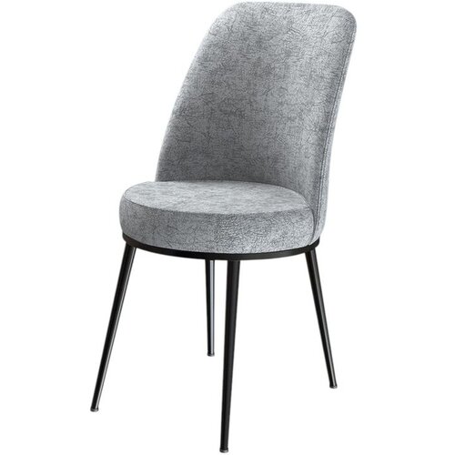 Hanah home set trpezarijskih stolica Dexa 8 kom, siva tkanina Babyface, crne metalne noge Cene