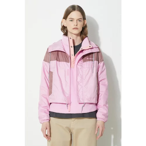 Columbia Outdoor jakna Flash Challenger roza barva