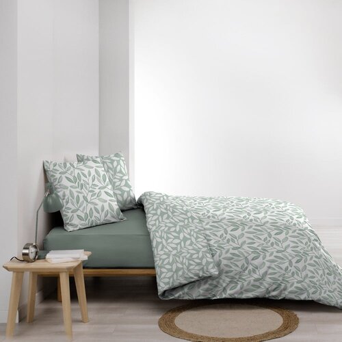 Douceur d int&amp;eacute;rieur Bela/zelena posteljnina za zakonsko posteljo/podalj&amp;scaron;ana iz mikrovlaken 240x220 cm Sequoia &amp;ndash; Slike