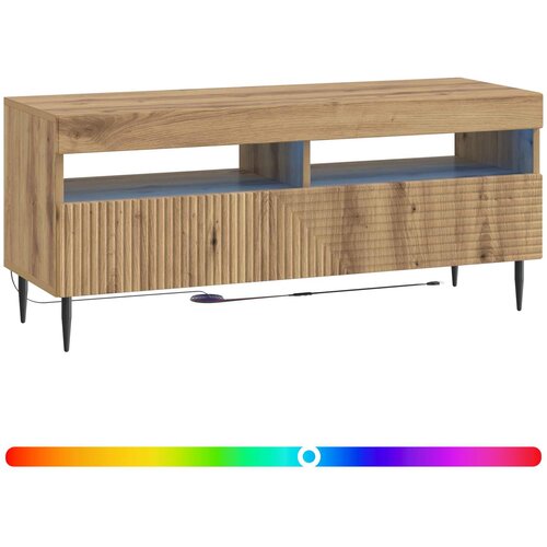  LED TV kabinet Hrast artisan Konstruirano drvo Slike