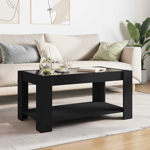  Stolić za kavu LED crni 93x53x45 cm od konstruiranog drva Slike