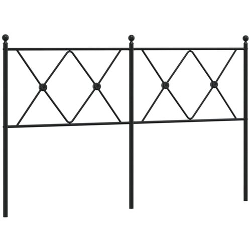 vidaXL Kovinsko posteljno vzglavje črno 140 cm, (21152173) Cene