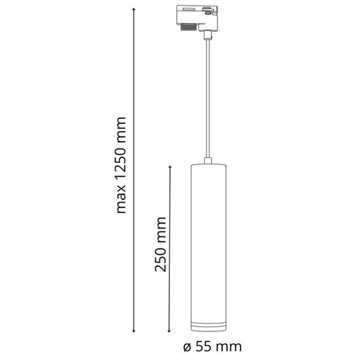  Visilica na sajli za &amp;scaron;inski sistem PARIS 3xGU10/10W/230V + 1 m &amp;scaron;inski sistem Slike