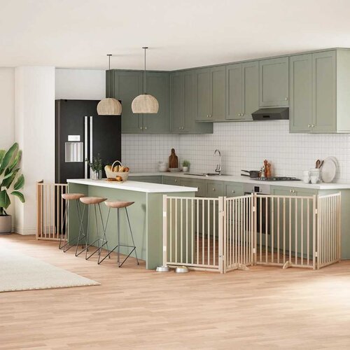 vidaXL Ograda za pse z vrati zložljiva 12 panelov 960 cm topolovina Cene