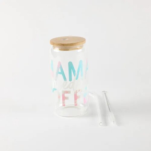 BE CUTE Staklena ča&scaron;a sa slamčicom, coffee Cijene