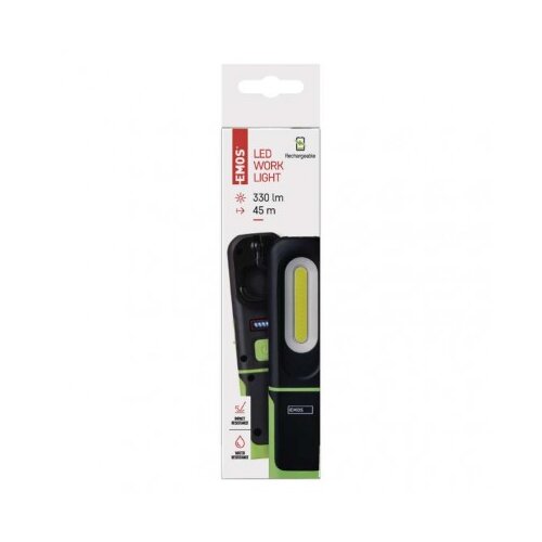 Emos led polnilna delovna svetilka cob led + smd led, 330 lm, 1200 mah P4537 Slike