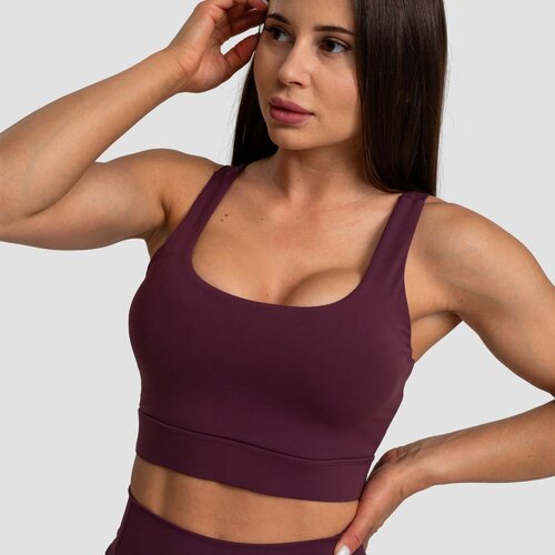 GymBeam ženski sportski grudnjak Cut-Out Eggplant Slike