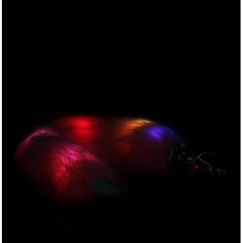 Ouch Analna kupa Light-up Fox Tail with Metal Butt Plug Cene