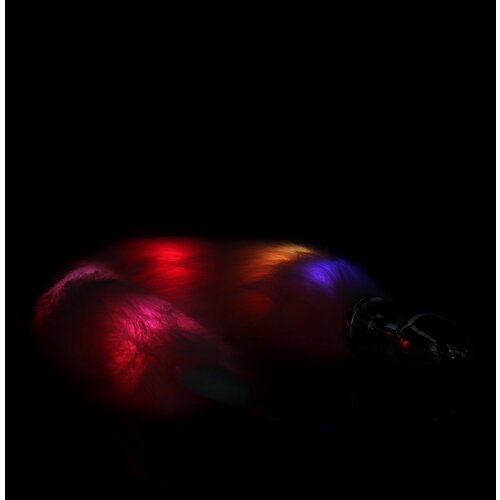 Ouch Light-up Fox Tail with Metal Butt Plug Pink Cene
