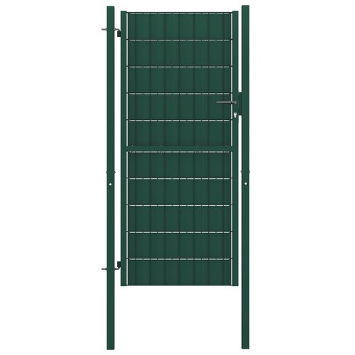 In vrata za ogradu od pvc-a i čelika 100 x 124 cm zelena Cene