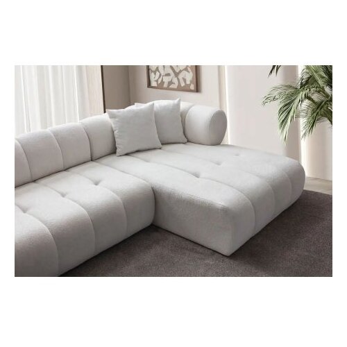 Atelier Del Sofa Ugaona garnitura na razvlačenje Petra Right, 280x170x90 cm, Bijela Slike