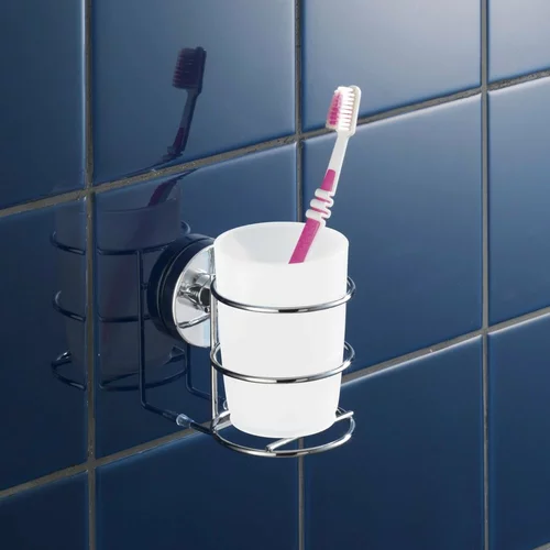 Wenko samostojeća čaša za četkice za zube vacuum-loc 11,5 x 7,5 cm