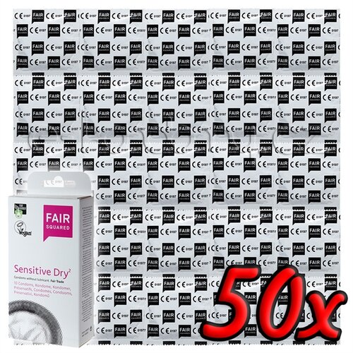 FAIR Squared Sensitive Dry - Fair Trade Vegan Condoms 50 pack Cene