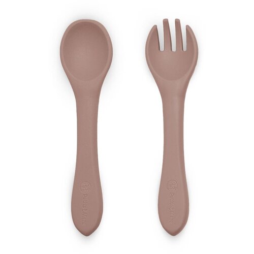 Petite&Mars take&match silicone cutlery pribor velvet latte 6m+ 2 kos Cene