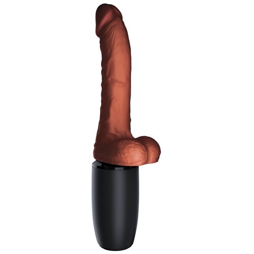 King Cock Plus 7,5 - vibrator za potiskanje mod (rjav) Cene