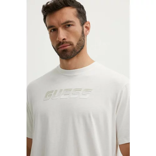 Guess Pamučna majica HOZIER za muškarce, boja: bijela, s tiskom, Z4YI07 I3Z14