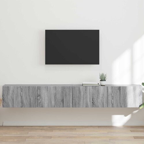 TV zidni ormar Zidne 2 pcs Siva Sonoma 98 x 31 x 29,5 cm Cene