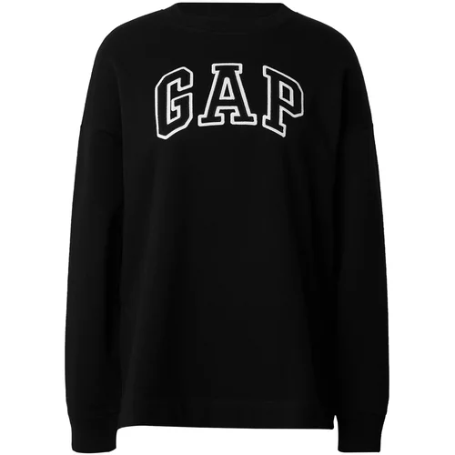 GAP Sweater majica crna / bijela