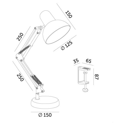  Stona lampa AURIQ 1xE27/60W/230V bela Slike
