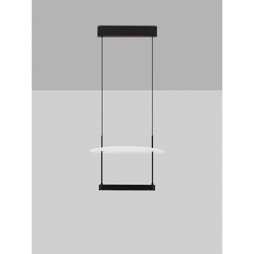 Nova Luce Bela/mat črna aluminijasta LED zatemnitvena viseča svetilka &amp;oslash; 40 cm Diona &amp;ndash; Slike
