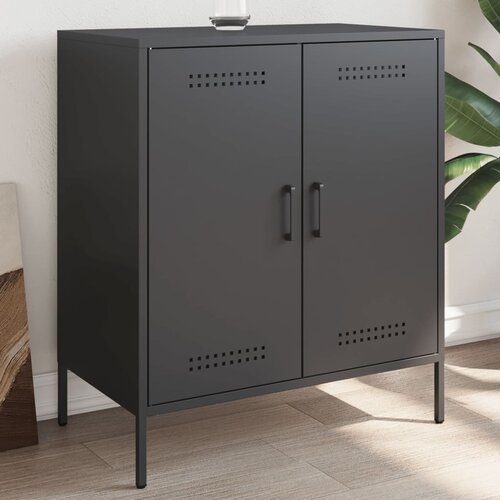 vidaXL Komoda črna 68x39x79 cm jeklo Cene