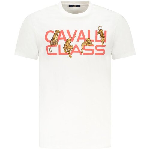Cavalli Class Mu&amp;scaron;ka Majica Kratkih Rukava Bijela Slike