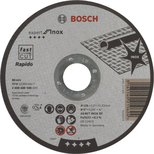 Bosch ploča rezna ravna za inox Expert 125x1mm Slike