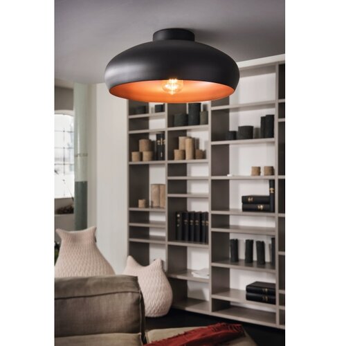 Eglo plafonjera Mogano 94547, 1x E27, &amp;Oslash;40 cm, crna i bakrena Slike