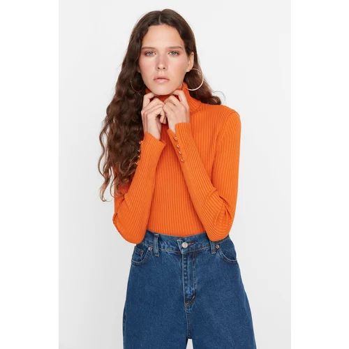 Trendyol Orange Turtleneck Knitwear Sweater