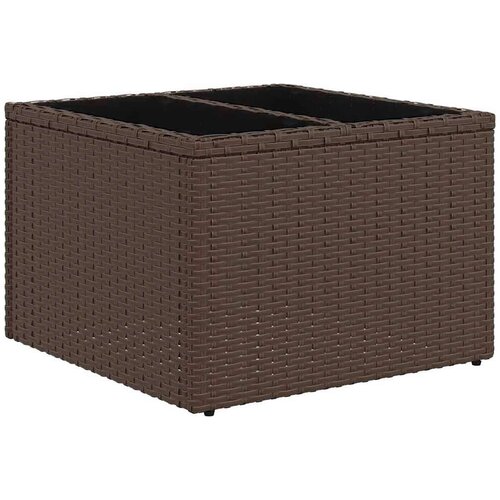 VidaXL 7-dijelni set vrtnih sofa od poliratana s jastucima smeđi Slike