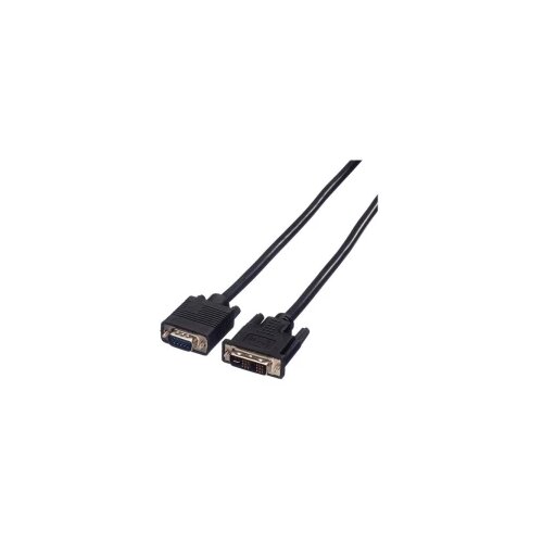 Value VGA / DVI priključni kabel VGA 15-polni utikač, DVI-A 12+5-polni utikač 3.00 m crna 11.99.5430 mogućnost vijčanog Cijene