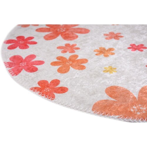 Vitaus Oranžna/slonoko&amp;scaron;čena pralna otro&amp;scaron;ka preproga &amp;oslash;120 cm Fall Flowers &amp;ndash; Slike