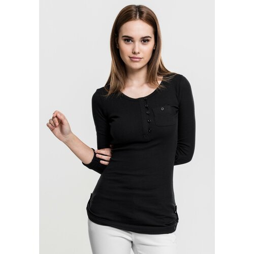 UC Ladies Women's T-shirt with long ribs and pockets black Cene