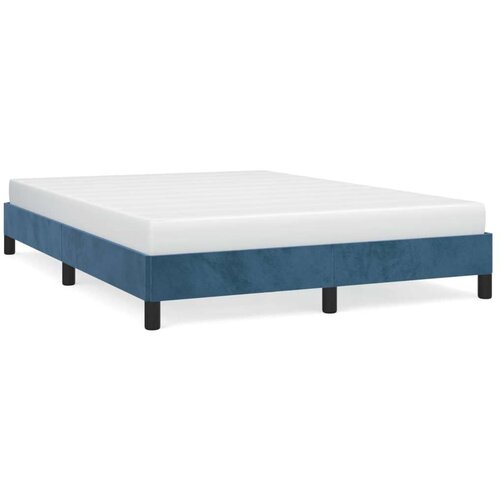 VidaXL okvir za krevet tamnoplavi 140x200 cm bar&amp;scaron;unasti Slike