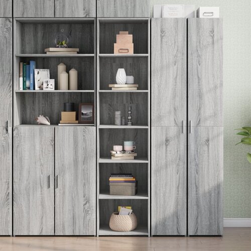 vidaXL Visoka omara siva sonoma 45x41x185 cm inženirski les Cene