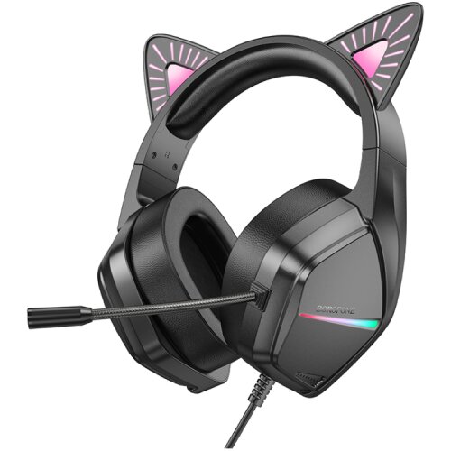 Borofone Slu&scaron;alice sa mikrofonom BO106 Cute cat ear luminous gaming phantom cat Cijene