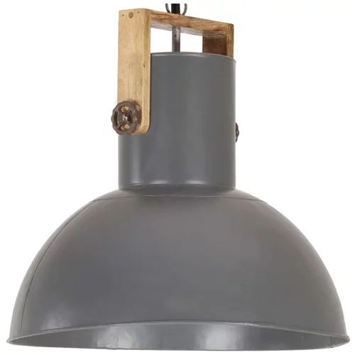  Industrijska viseča svetilka 25 W siva okrogla les 52 cm E27