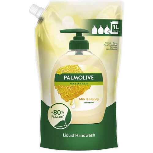 Palmolive Naturals Milk &amp;amp; Honey čistilno tekoče milo za roke 1000 ml Slike