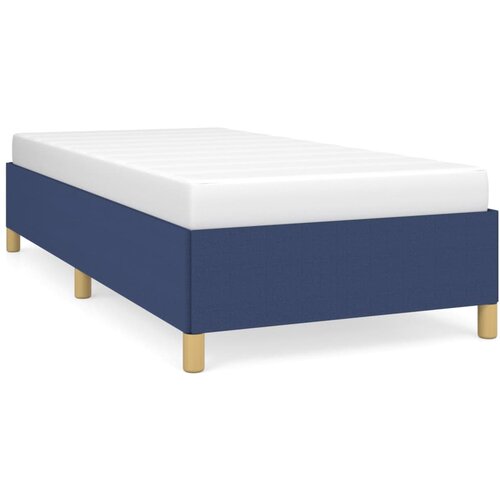 Maison Chic Posteljni okvir - Enojna postelja - Postelja za odrasle brez vzmetnice Modra 90x200 cm Tkanina-J7426, (21772417) Cene